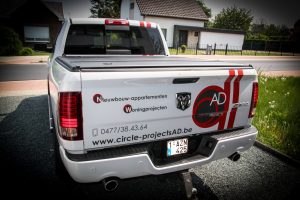 Belettering wagen All Publi Affligem